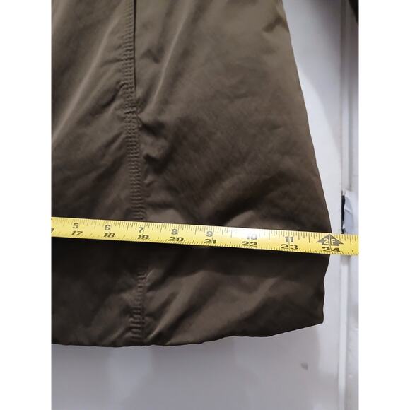 Old Navy Parka L Brown Coat Fur Trim Hood Warm Lined Winter Jacket Gorp Preppy - Picture 10 of 16